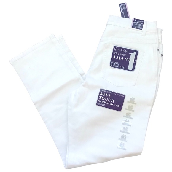 Gloria Vanderbilt Amanda Classic White Jeans Size 10 Short 29” Inseam - Picture 4 of 6